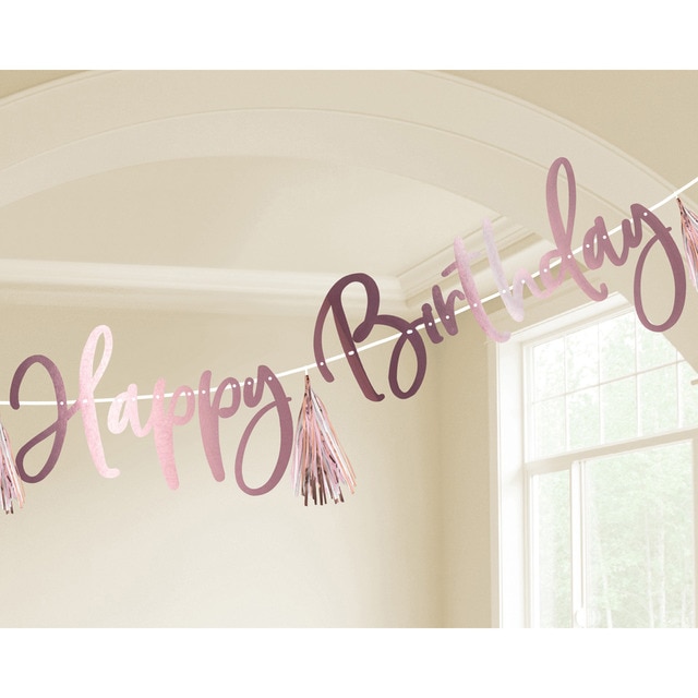Imagen 0 de Pack de Banner Letras Personalizable Rosa Oro 274Cm Liragram