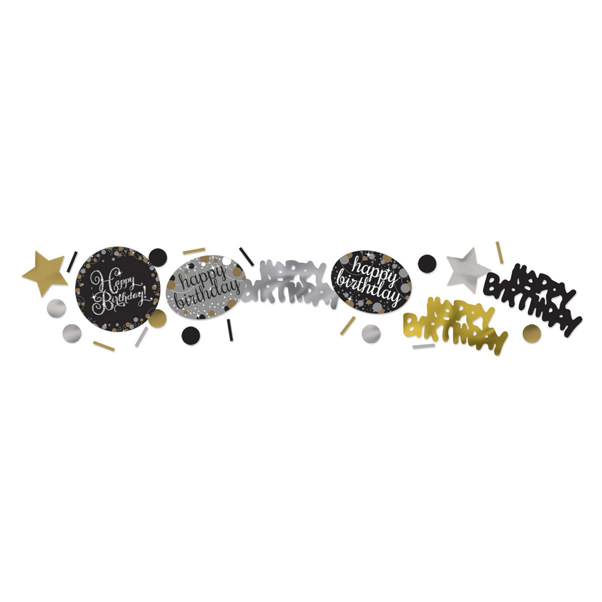 Pack de Confetti Happy Bday Dorado Papel De 34 G Liragram 1