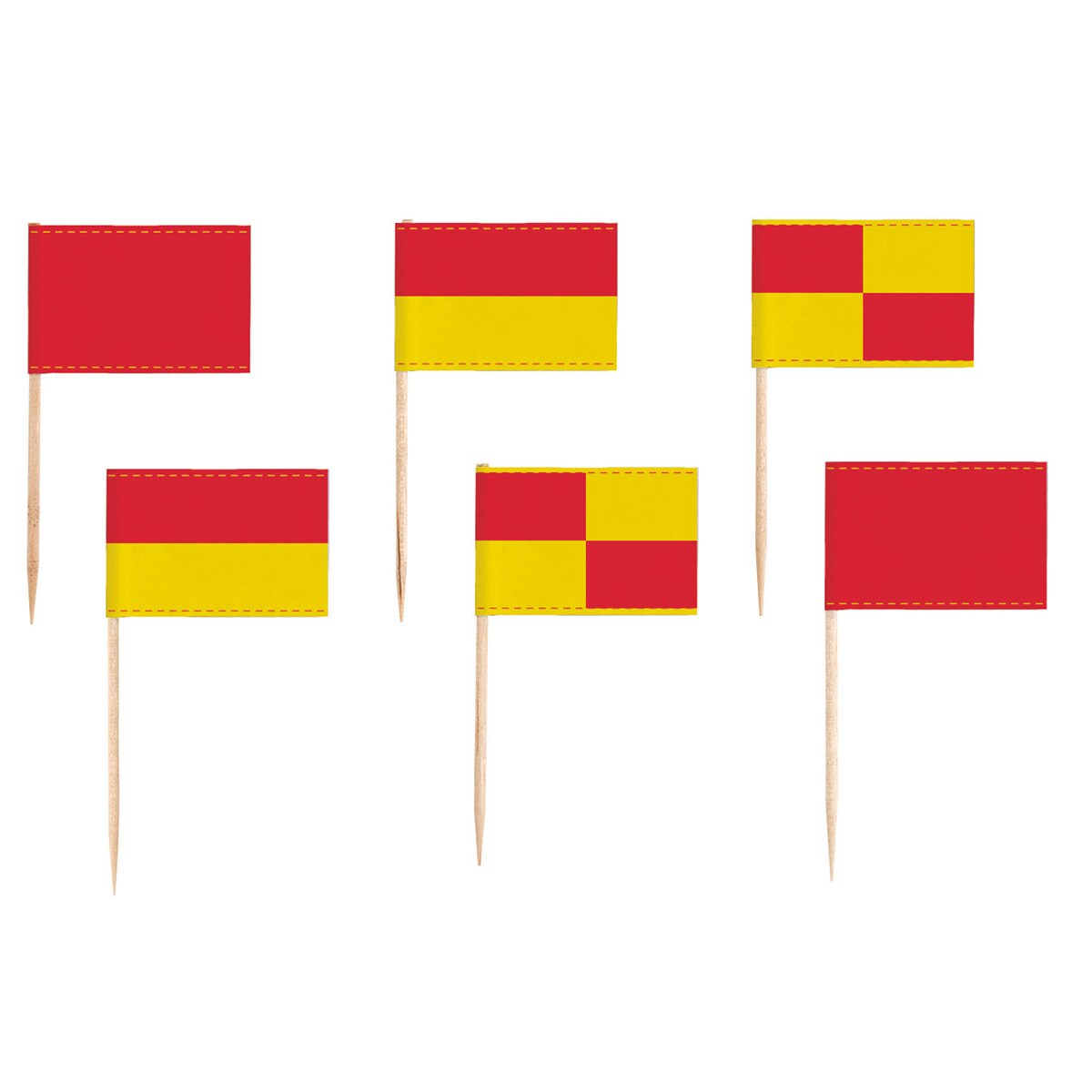 Pack de 24 Picks Banderas Kicker De Madera 6,7 ??Cm Liragram 1