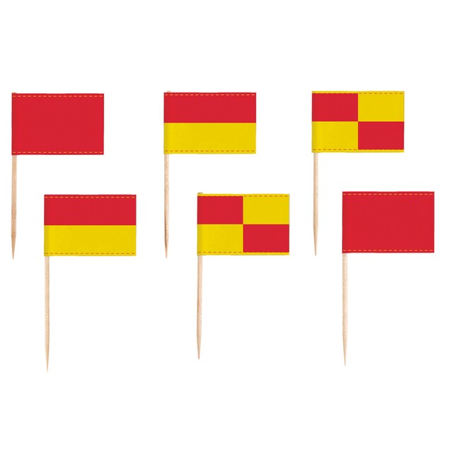 Imagen 0 de Pack de 24 Picks Banderas Kicker De Madera 6,7 ??Cm Liragram