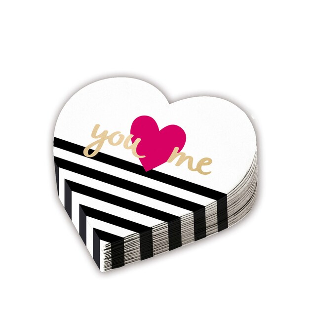 Imagen 0 de Pack de 12 Servilletas Forma De Corazón Amor 32 Cm Liragram