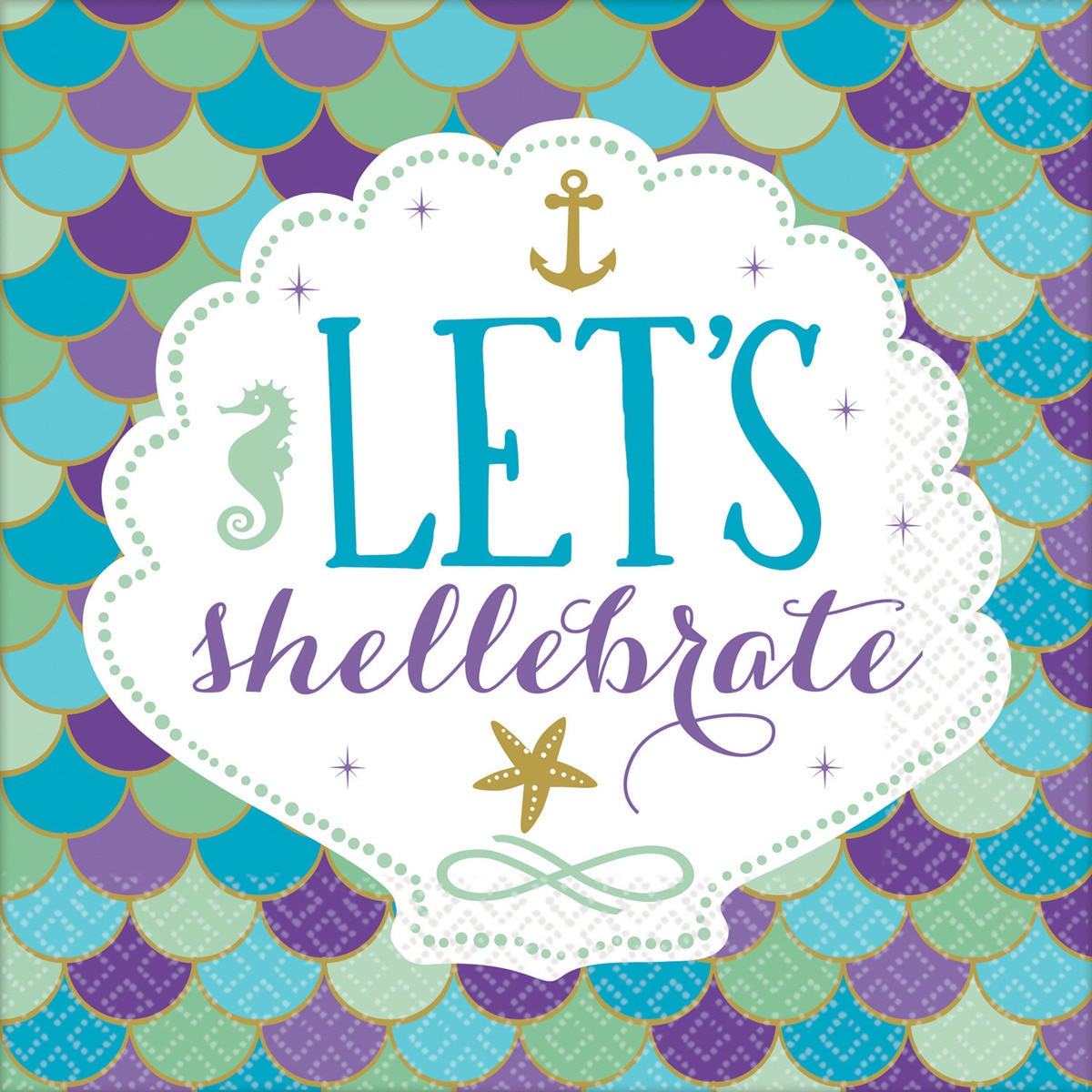 Pack de 16 Servilletas/Med 33X33 Mermaid Wishes Liragram 1