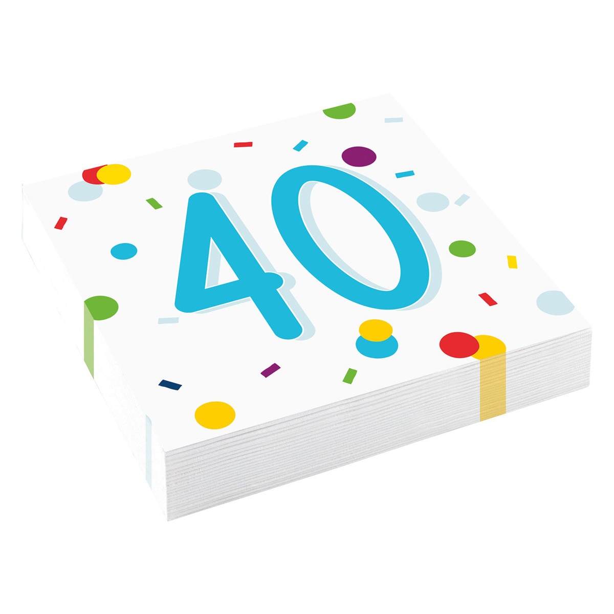 Pack de 20 Servilletas Confeti Cumpleaños 40 33 X 33 Cm Liragram 1