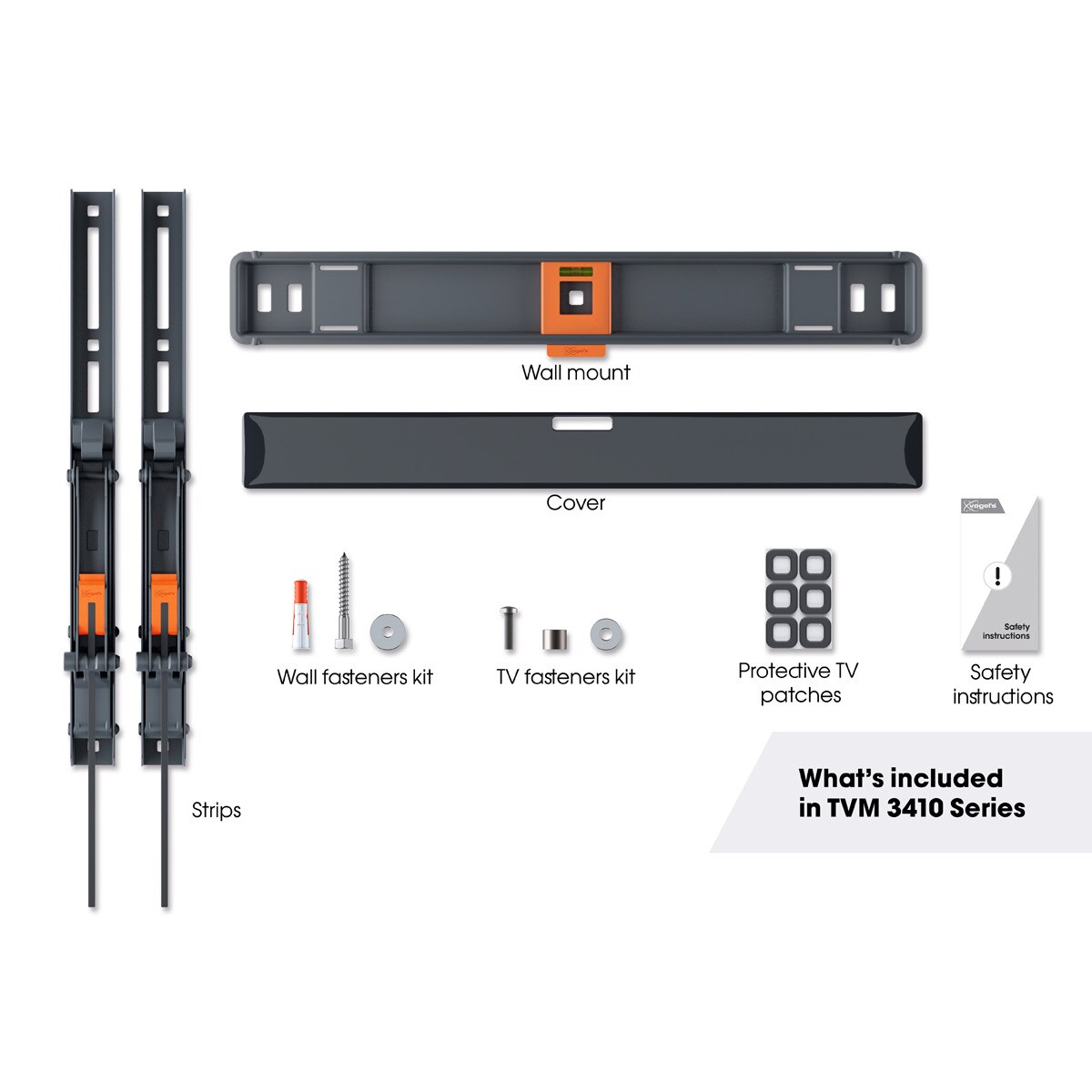 Suporte de Parede Inclinável para TV TVM 3415 da Vogel de 32" a 65" até 25 kg Preto-7