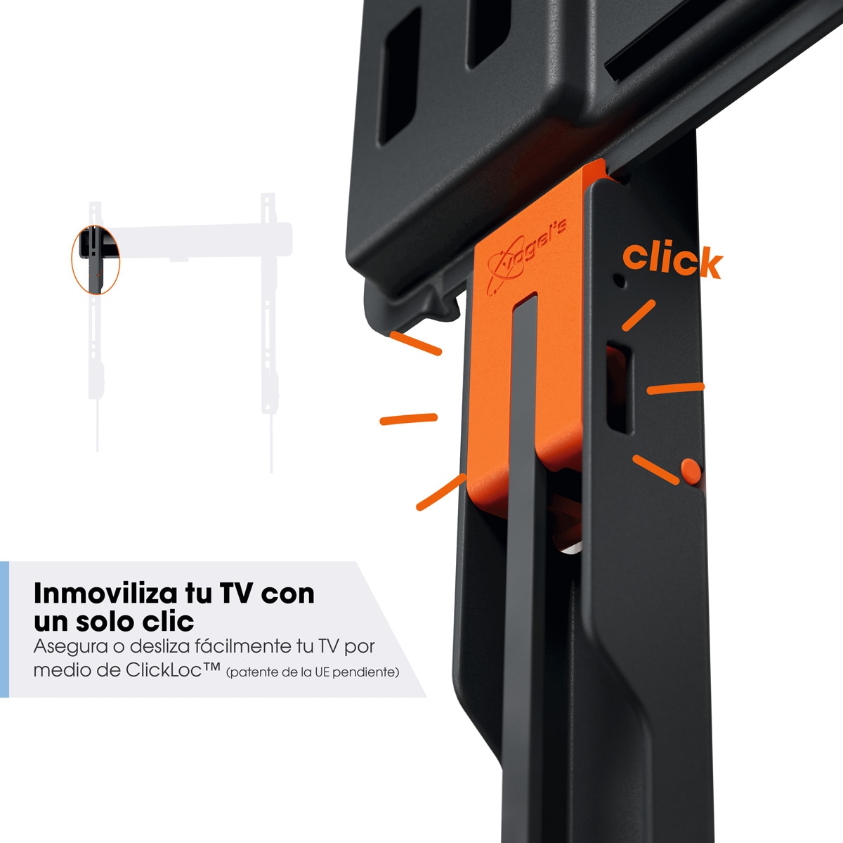 Soporte de pared inclinable hasta 20º Vogel's TVM 3615 para TV de 40" a 77" hasta 35 kg Negro-5