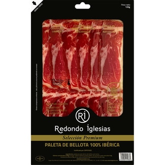 Selección Premium paleta de bellota 100% ibérica en lonchas sin gluten sin lactosa envase 120 g - Redondo Iglesias