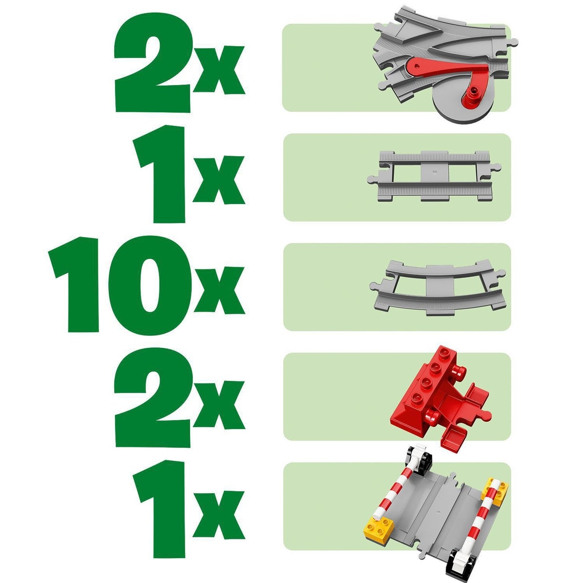 Accesorio de Construcción Vías Ferroviarias de Juguete LEGO DUPLO 5
