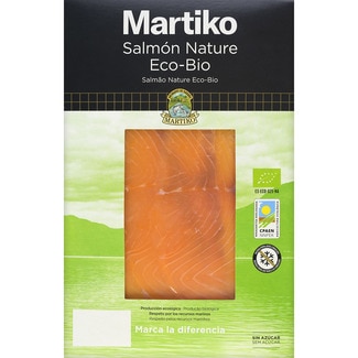 salmón nature ahumado sin azúcar ecológico envase 80 g - Martiko