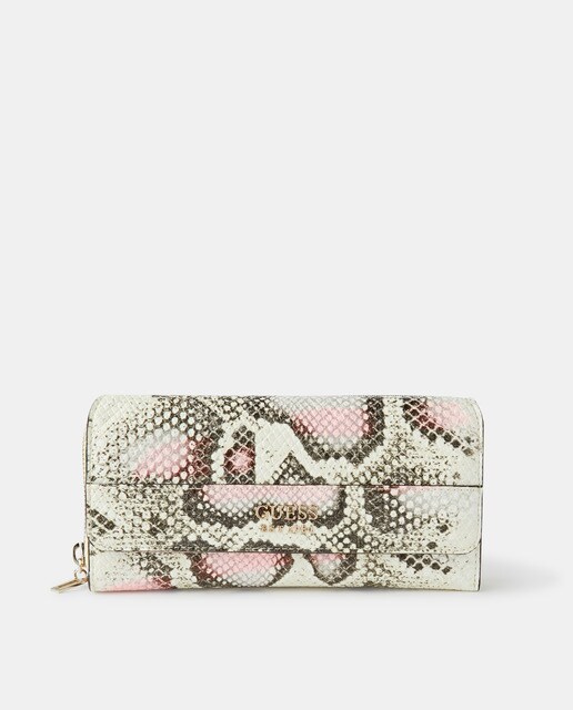 Cartera grande de mujer Guess con estampado animal print y solapa · Guess ·  El Corte Inglés