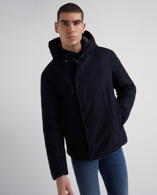 Cazadora de hombre azul con capucha · Emporio Armani · El Corte Inglés