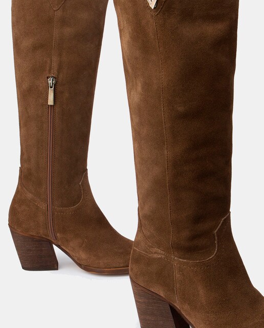 Botas de mujer en serraje de color marrón · Vienty · El Corte Inglés