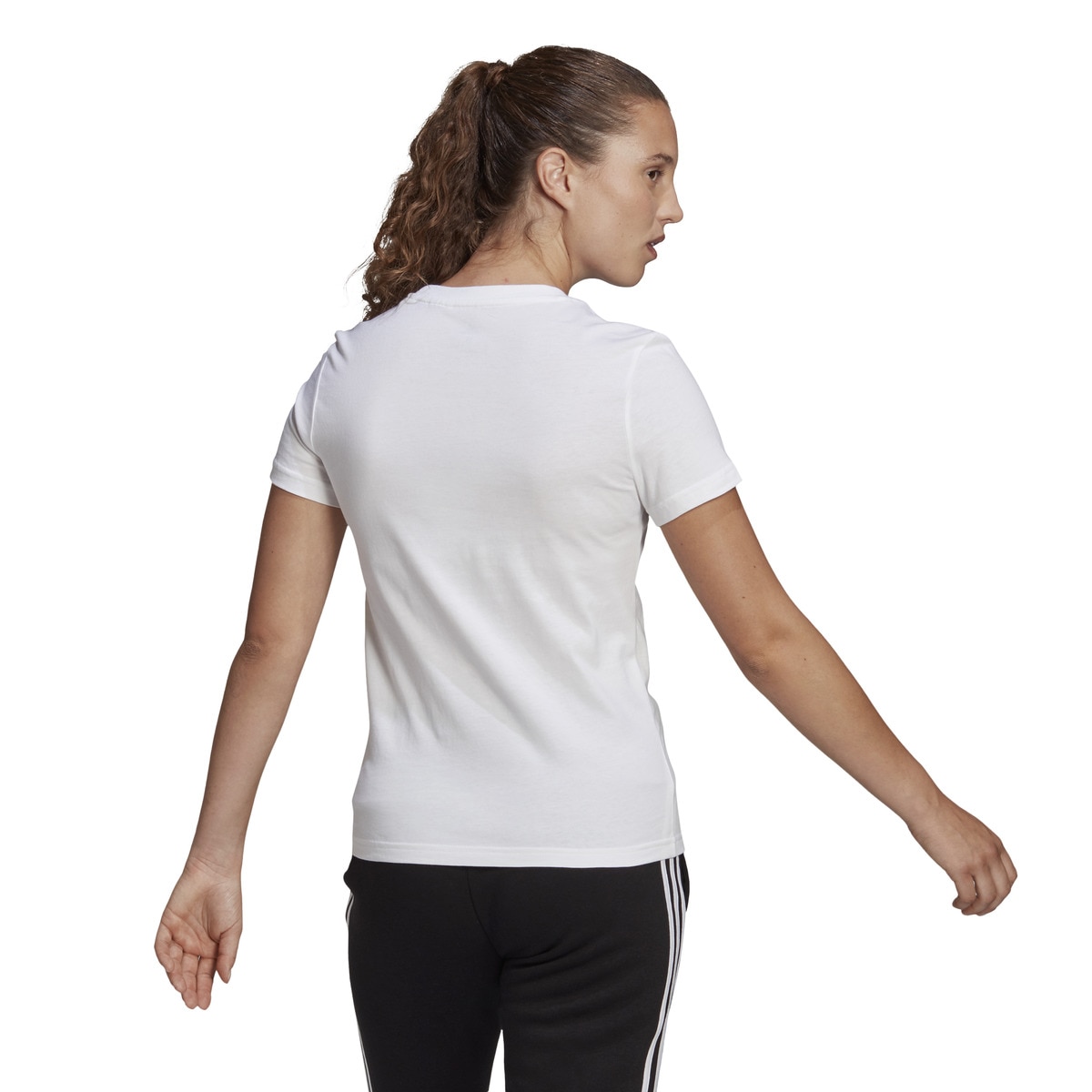 T-shirt de mulher LIN adidas Branco / Preto-3