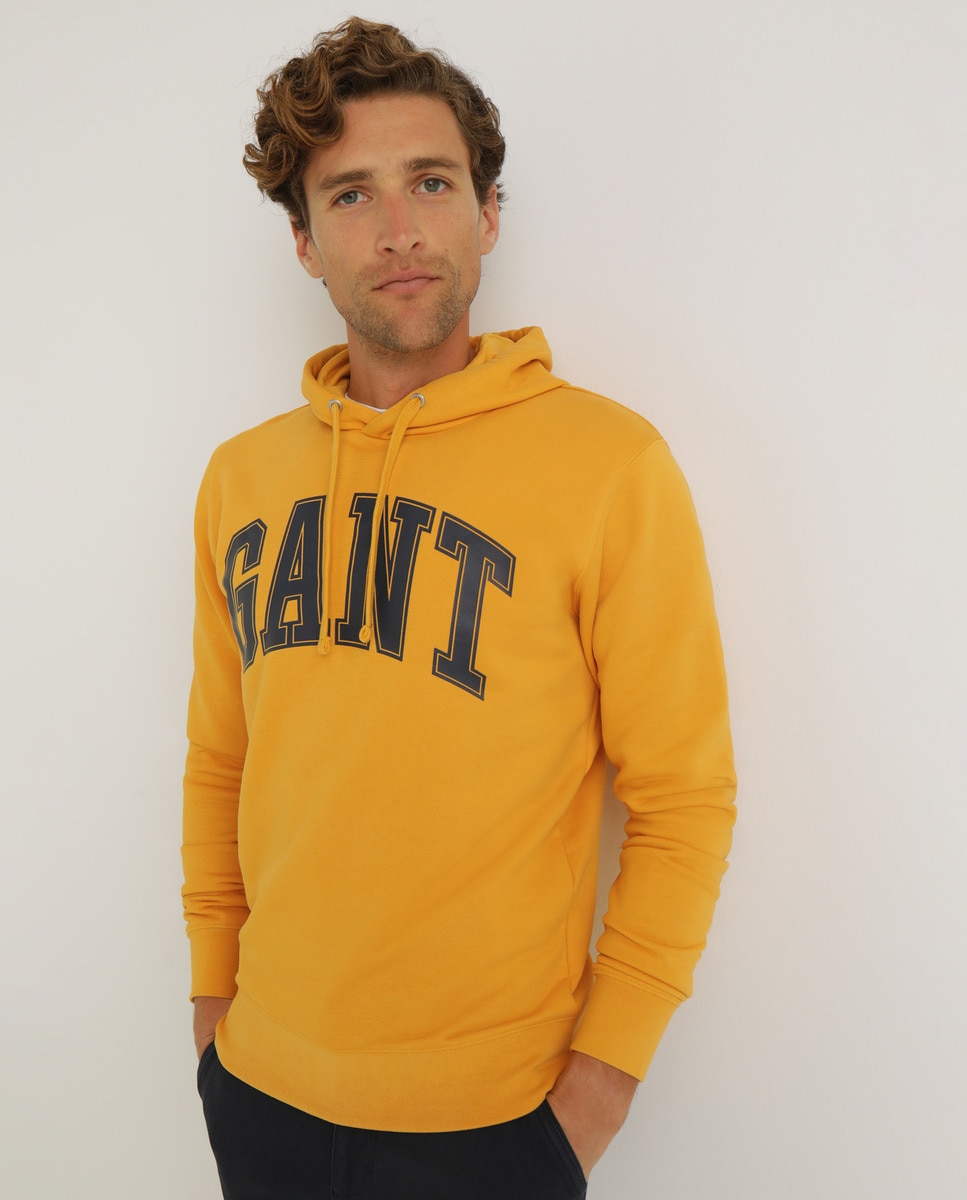 Sudadera de hombre con capucha logo amarillo · Gant · El Corte Inglés