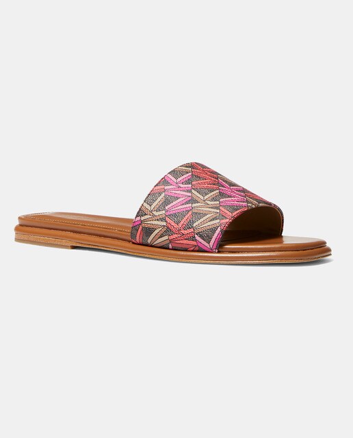 Sandalias de mujer con pala en marrón con estampado de logotipo y logotipo  XL multicolor. · Michael Michael Kors · El Corte Inglés