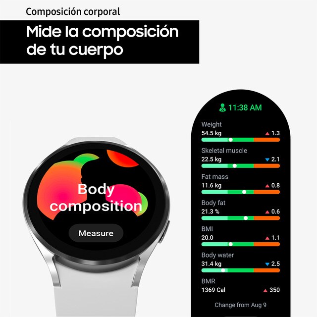 Samsung Galaxy Watch4 LTE 40 mm Oro Rosa Smartwatch · El Corte Inglés