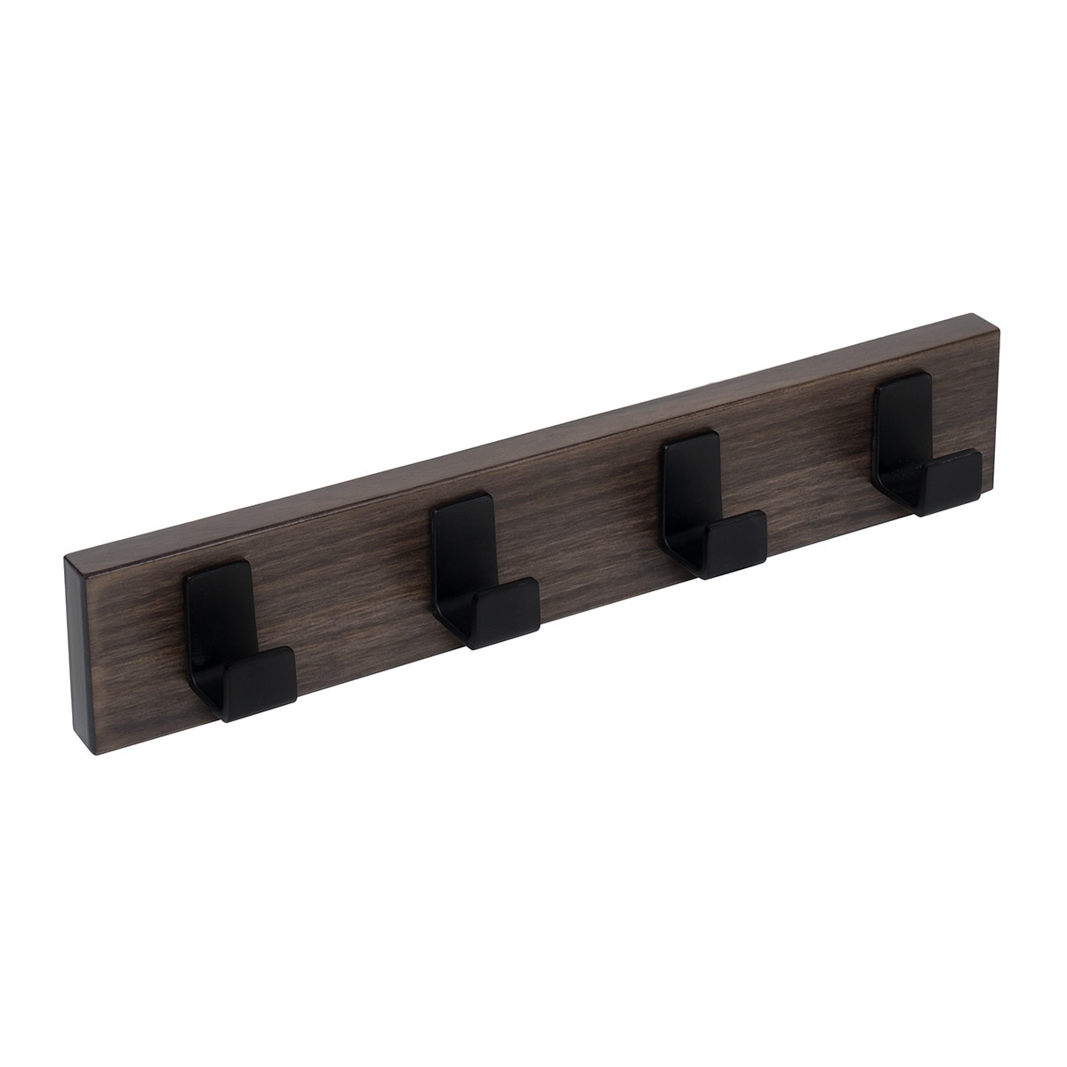 Percha Madera y Zamak 4 Colgadores 9106NVNE Nogal viejo-1