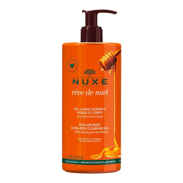 Imagem 0 de Gel de Limpeza Dermatológico para Rosto e Corpo Rêve de Miel® 750ml Nuxe