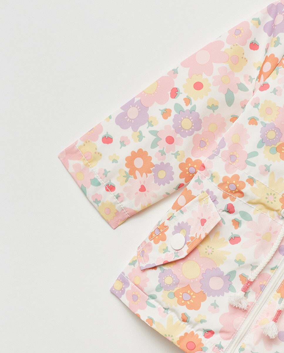 Abrigo de bebé niña chubasquero flores · Sfera · El Corte Inglés