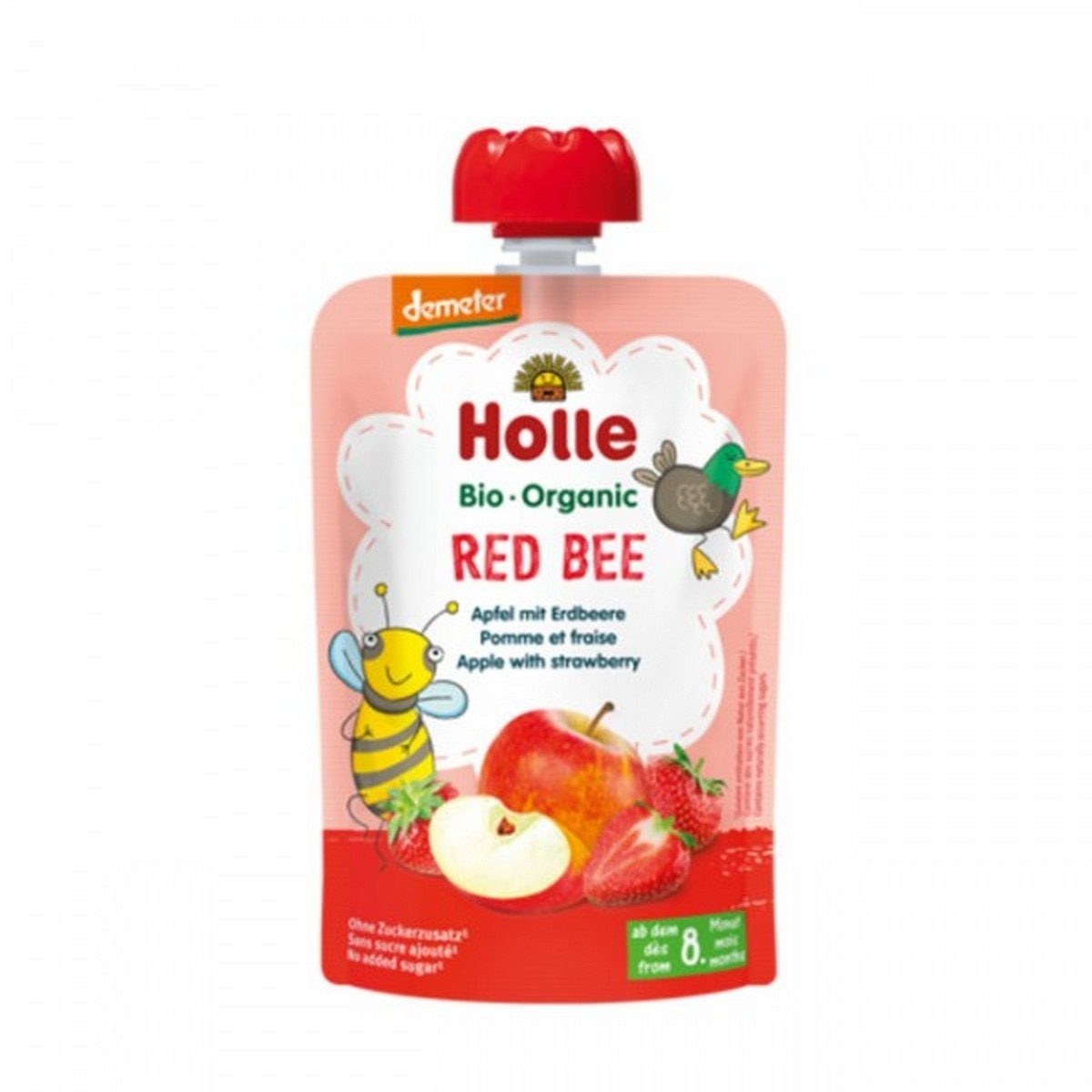 Imagem 0 de Smoothie Pure Fruit de maçã e morango 100g Holle