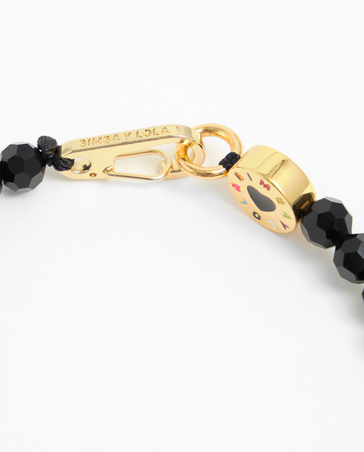 Pulsera cristales negros logo corazón · Bimba y Lola · El Corte Inglés