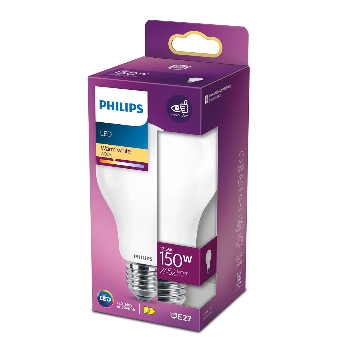 Bombilla LED Estándar E27 17,5 W 2.452 lm 2.700 K 2