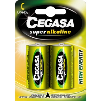 pila super alcalina (LR14) 1,5 v blister 2 unidades - Cegasa