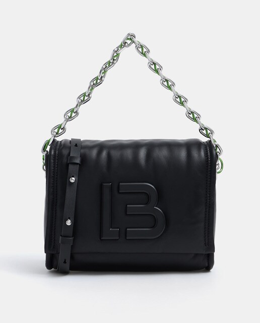 Bandolera mediana de piel acolchada en negro · Bimba y Lola · El Corte  Inglés