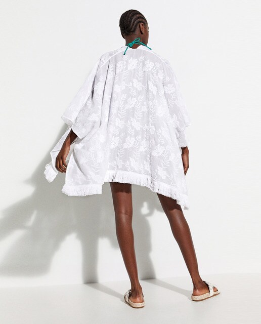 Kimono de algodón en blanco bordado · Desigual · El Corte Inglés