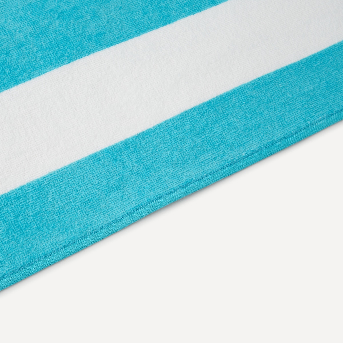 Toalla de playa algodón Biarritz Basics El Corte Inglés Azul Turquesa-4