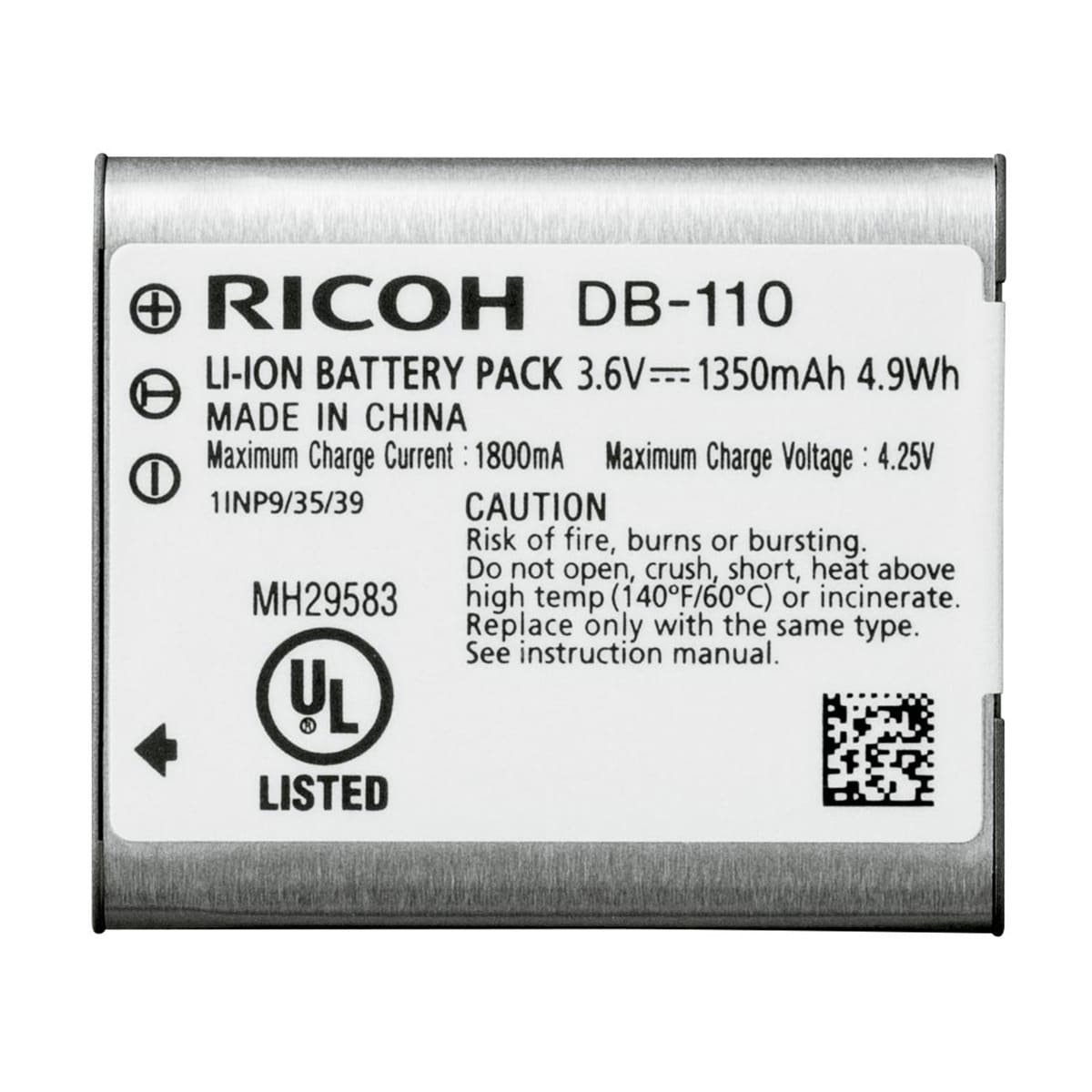 Batería recargable Ricoh BJ-11 para baterias DB-110 Negro-2