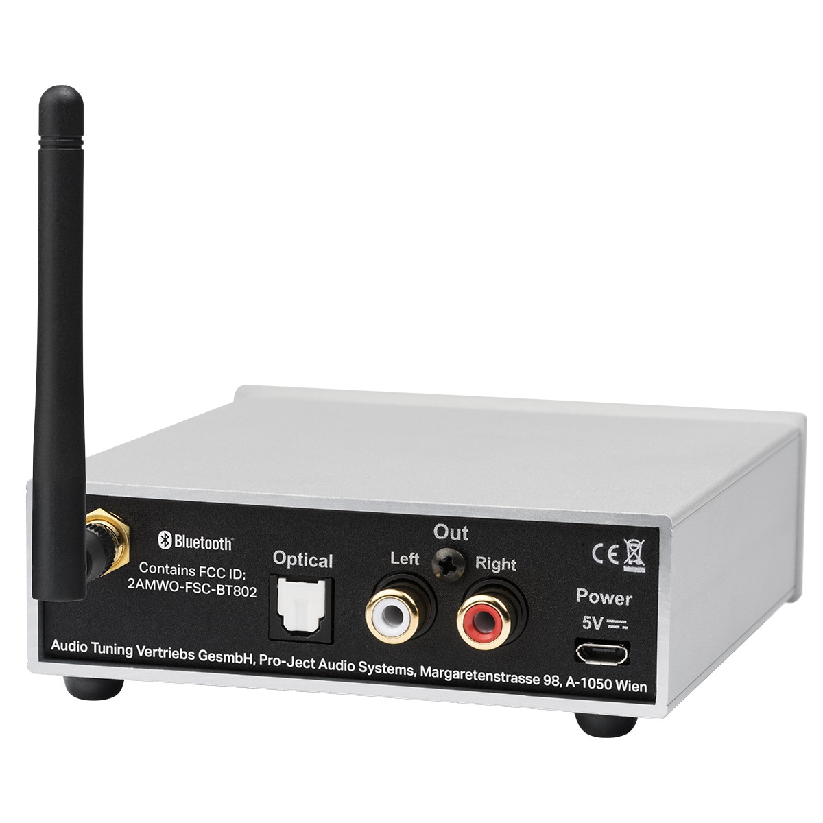 Receptor Bluetooth Pro-Ject BT Box S2 HD Plata Plata-2