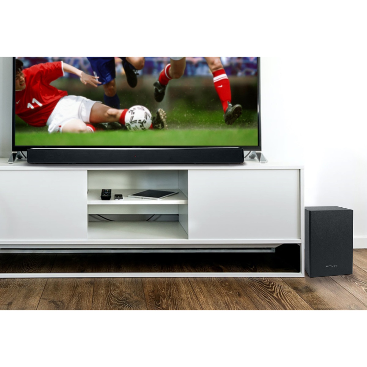 Barra de sonido Muse M-1750 SBT Bluetooth con Subwoofer inalámbrico Negro-2