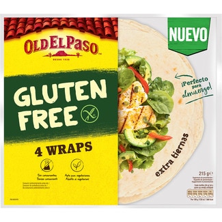 wraps sin gluten 4 unidades caja 215 g - Old El Paso