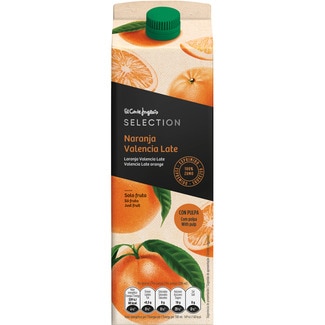 zumo de naranja Valencia Late 100% exprimido con pulpa brik 1 l - El Corte Ingles Selection