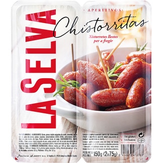 chistorritas sin gluten pack 2 x 75 g envase 150 g - La Selva