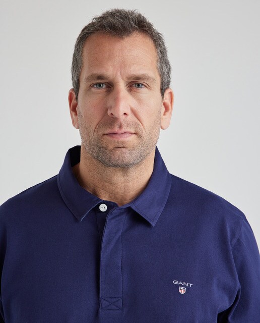 Polo de hombre azul de manga larga tallas grandes · Gant · El Corte Inglés