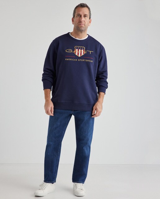 Sudadera de hombre escudo azul tallas grandes · Gant · El Corte Inglés