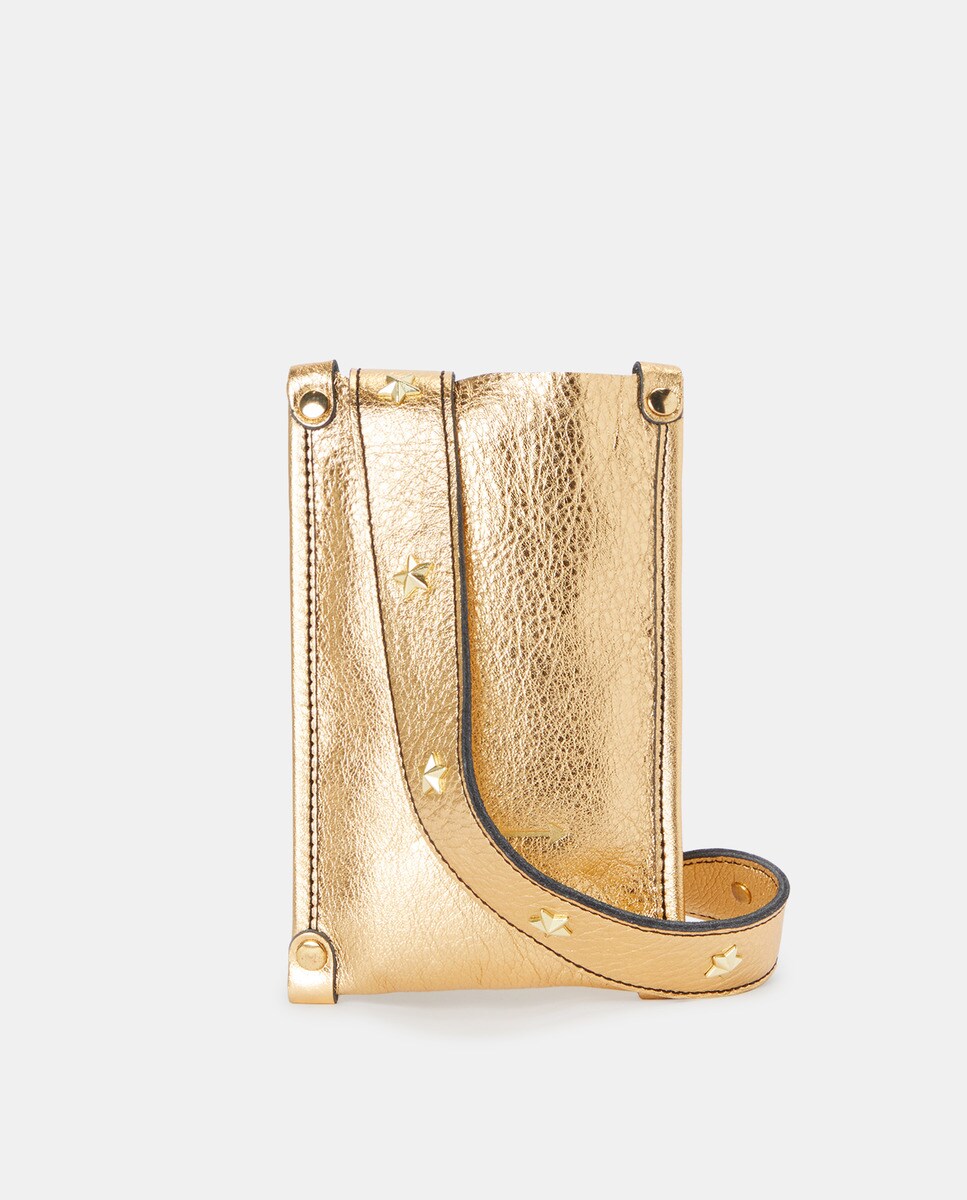 Bolso para móvil Lenny de piel bovina en dorado con apliques · Mercules ·  El Corte Inglés