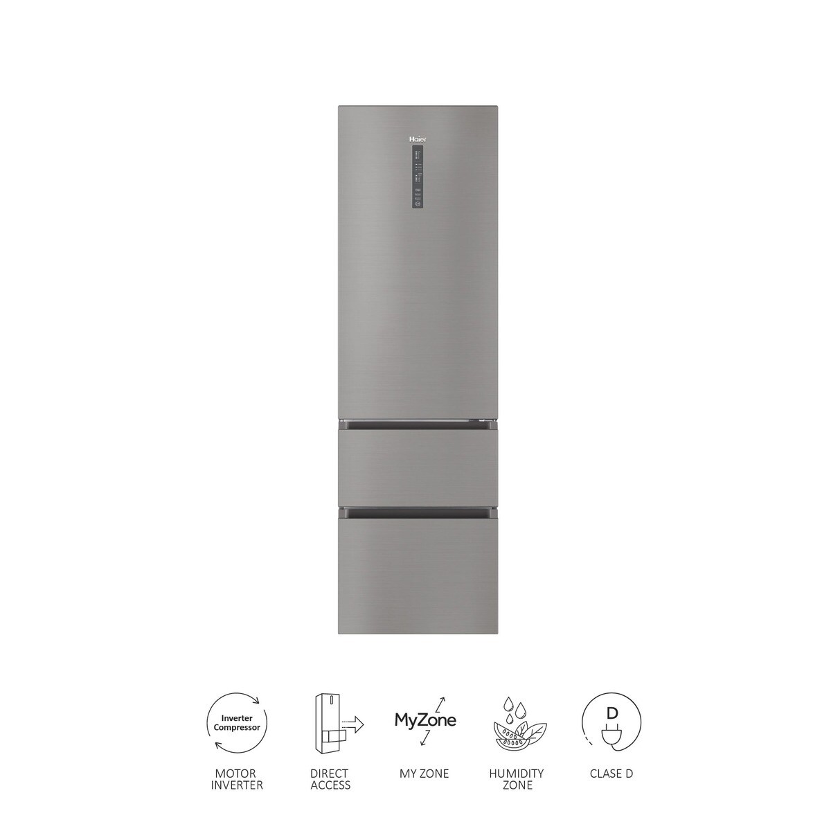 Frigorífico Combi Haier Total No Frost 3D 60 Series 3 - A3FE837CHJ Inox-6