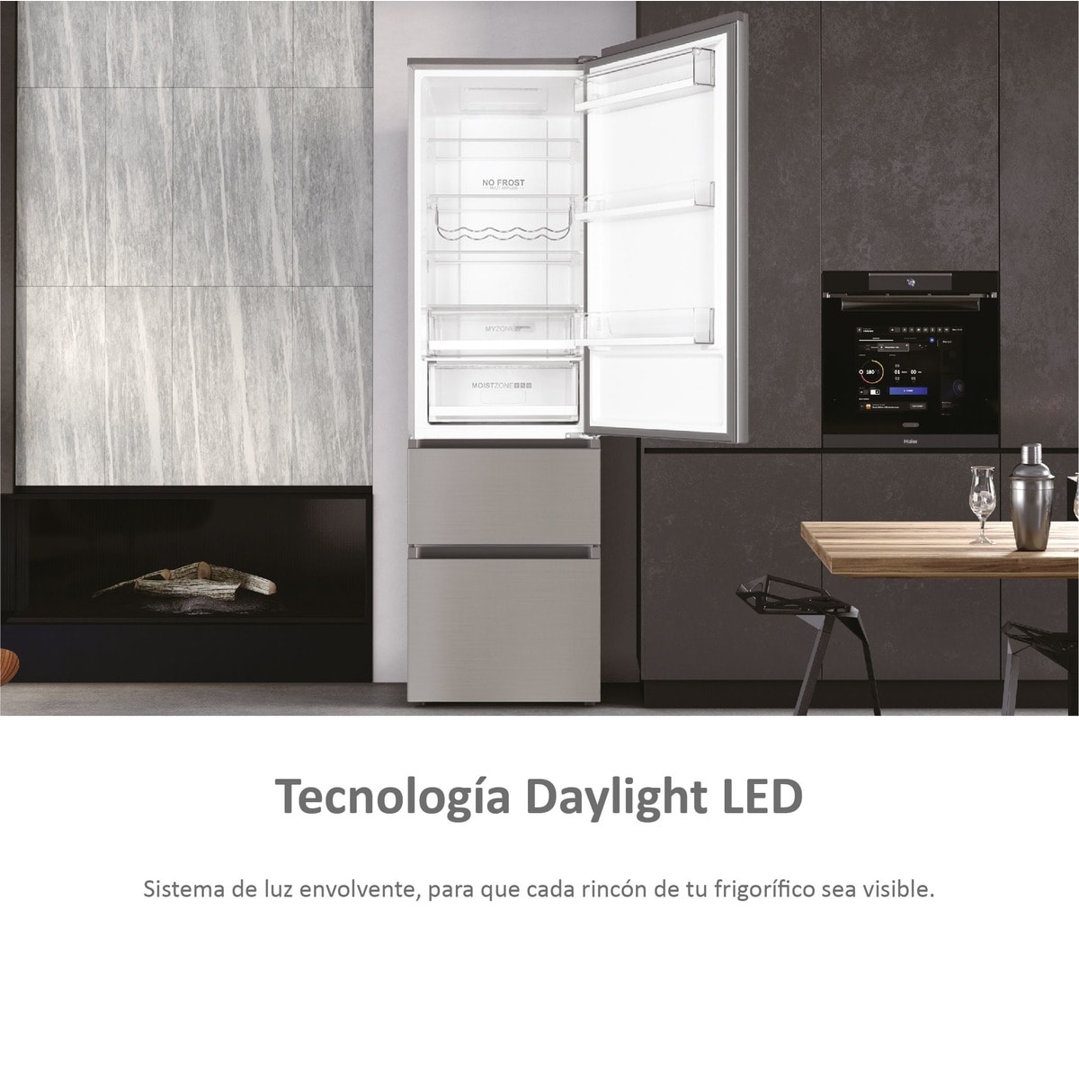 Frigorífico Combi Haier Total No Frost 3D 60 Series 3 - A3FE837CHJ Inox-13