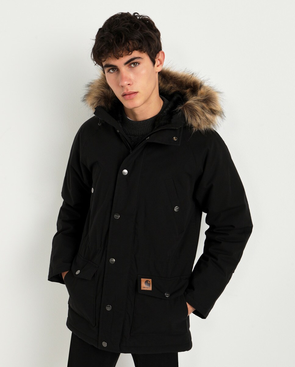 Parka de hombre negra con capucha · Carhartt Wip · El Corte Inglés