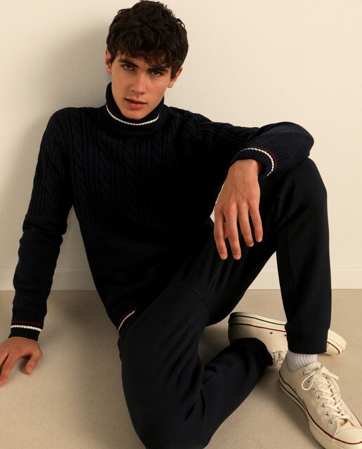 Jersey de hombre azul marino con cuello alto · Studio Classics · El Corte  Inglés