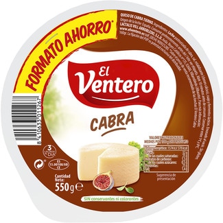 queso de cabra tierno mini elaborado con leche pasteurizada pieza 550 g - El Ventero