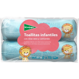 toallitas infantiles con aloe vera y camomila pack 2 envases 72 unidades - El Corte Ingles