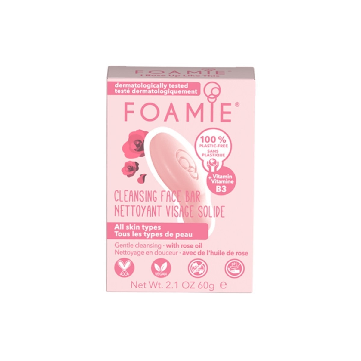 Imagem 0 de Sabonete de Limpeza de Rosto Face Bar I Rose Up Like This - Todos os Tipos de Pele 60gr Foamie
