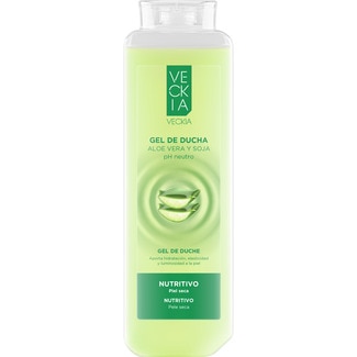 gel de baño regenerante con aloe vera y soja pH neutro para piel seca botella 750 ml - Veckia
