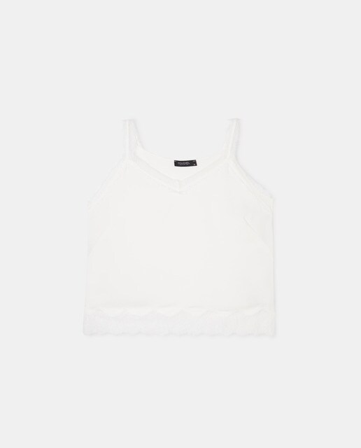 Top lencero de mujer talla grande encaje · Couchel · El Corte Inglés