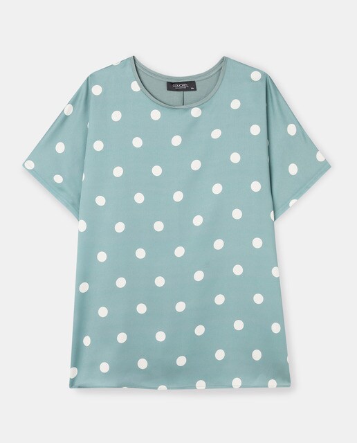 Camiseta de mujer talla grande lunares · Couchel · El Corte Inglés