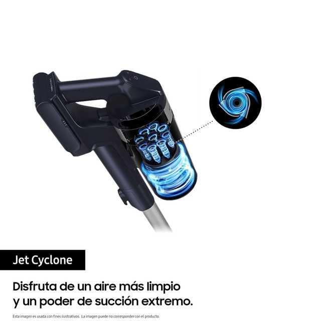 Aspirador de escoba recargable Samsung Jet 90 con sistema de filtración  multicapa y sin cable · El Corte Inglés