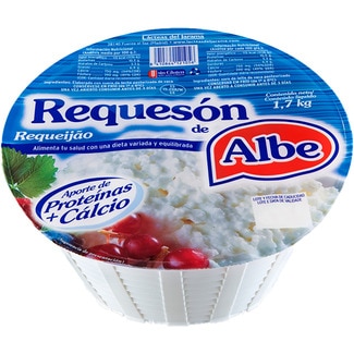 requesón de vaca elaborado con leche pasteurizada - Albe
